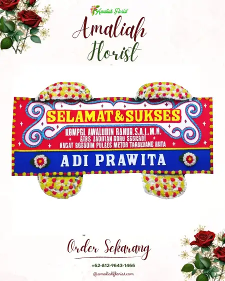 Papan Bunga Ucapan Selamat Tangga Besi