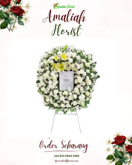 Krans Bunga Duka Tangga Besi